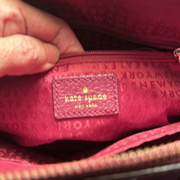KATE SPADE PLUM COLOR PURSE USED great condition 100% cow leather - Picture 8 of 14